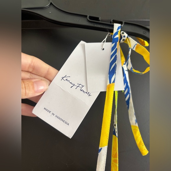 Kenny Flowers The Positano Resort Dress Lemon Print tie tank maxi sundress NWT - Picture 7 of 12